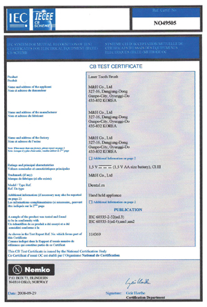 IEC Certificate